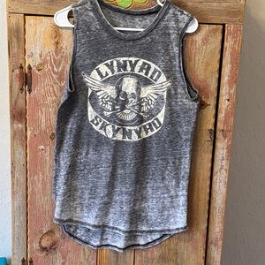 Gray Burnout Lynyrd Skynyrd Graphic Women’s Tank Top size large